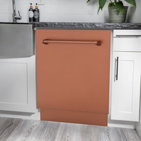 ZLINE 24-Inch Tallac Series 3rd Rack Dishwasher in Copper with Stainless Steel Tub, 51dBa (DWV-C-24) Online now - Image 2
