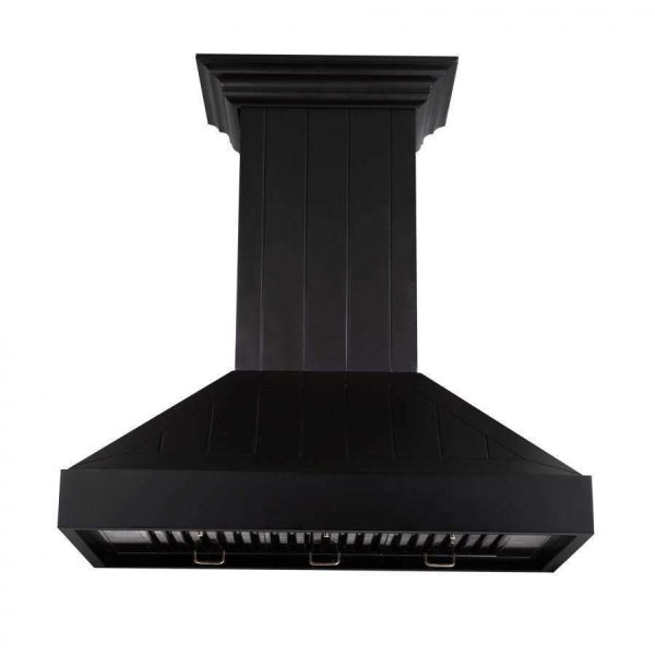 ZLINE 30-Inch Wooden Wall Range Hood in Black (KPCC-30) For Discount - Image 5
