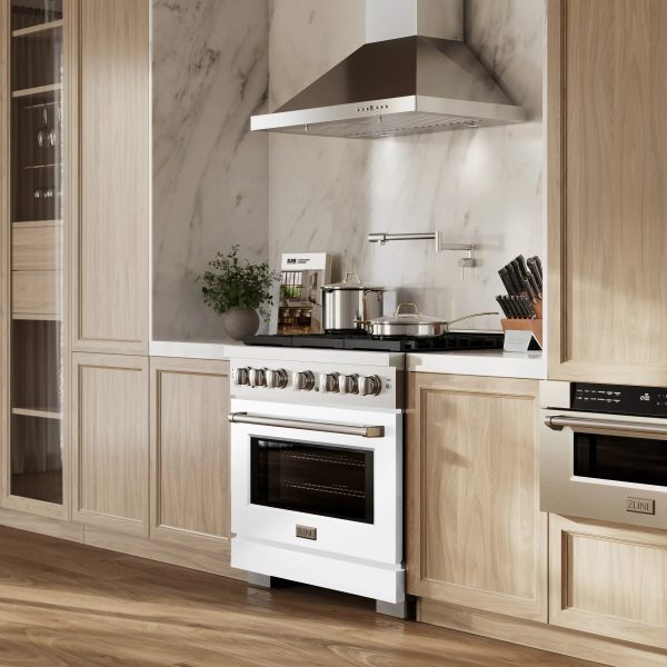 ZLINE 36-Inch Paramount Gas Range with 6 Burner and Convection Gas Oven in Stainless Steel with White Matte Door (SGR-WM-36) For Discount - Image 4