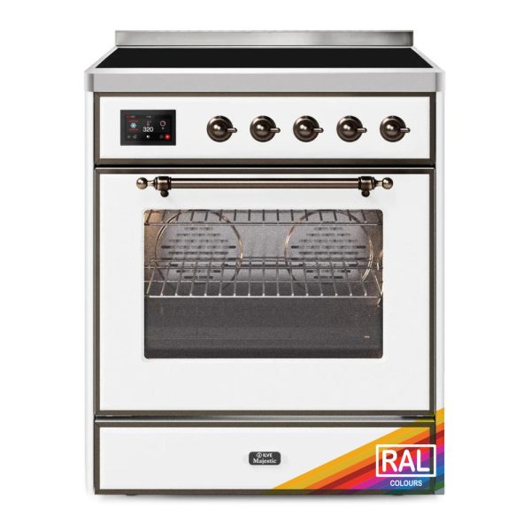 ILVE 30-Inch Majestic II induction Range with 4 Elements - 4 cu. ft. Oven in Custom RAL with Bronze Trim  (UMI30NE3RAB) For Discount