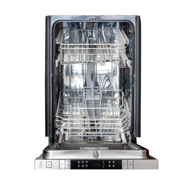 ZLINE 18-Inch Dishwasher in Blue Gloss with Stainless Steel Tub and Traditional Style Handle (DW-BG-18) For Discount - Image 2