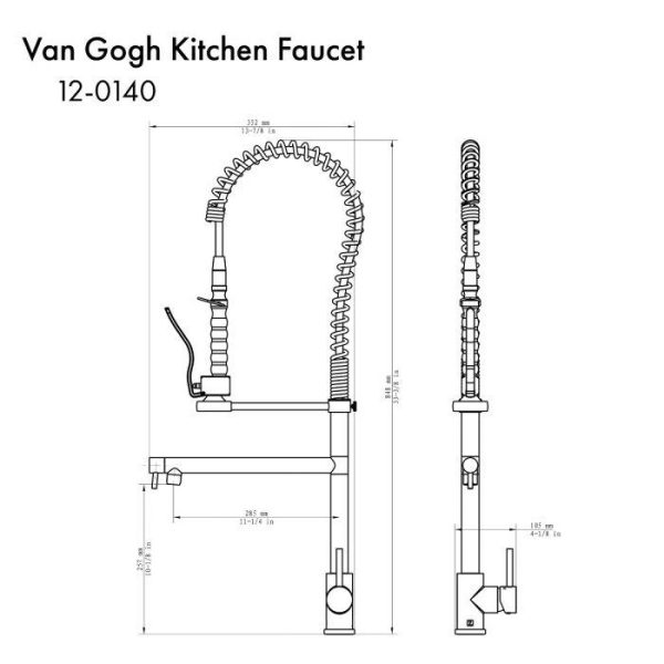ZLINE Van Gogh Kitchen Faucet in Chrome (VNG-KF-CH) Supply - Image 5